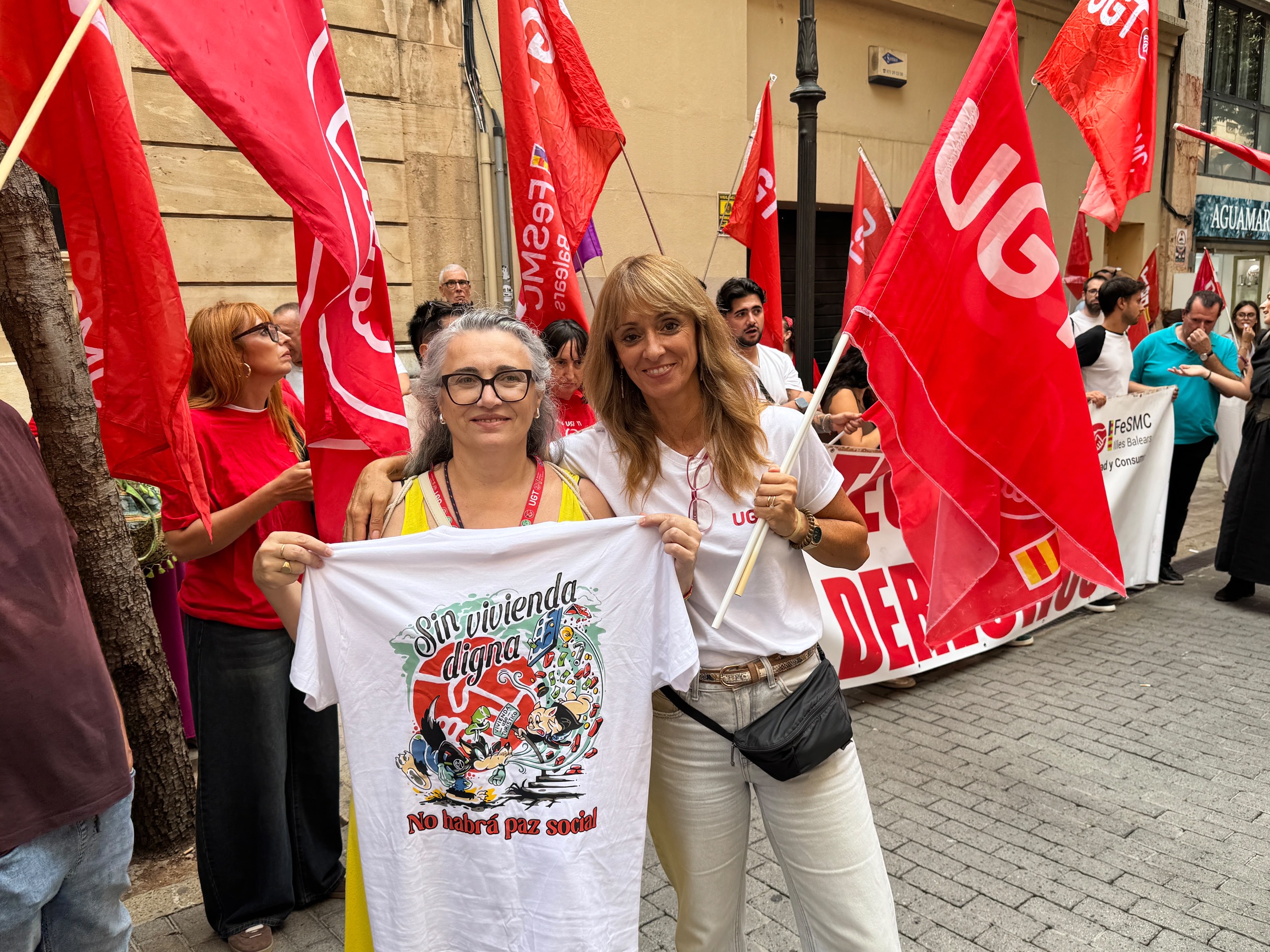 Imagen en la protesta frente al Parlament