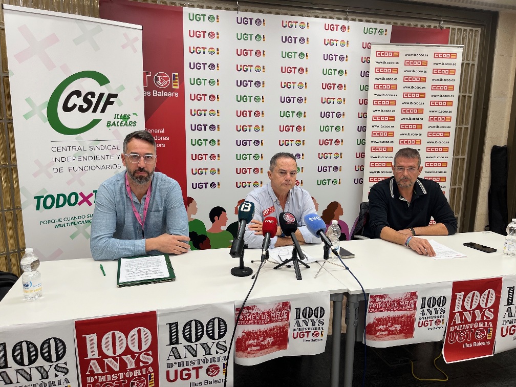 Rueda de prensa movilizaciones sector público por subida salarial