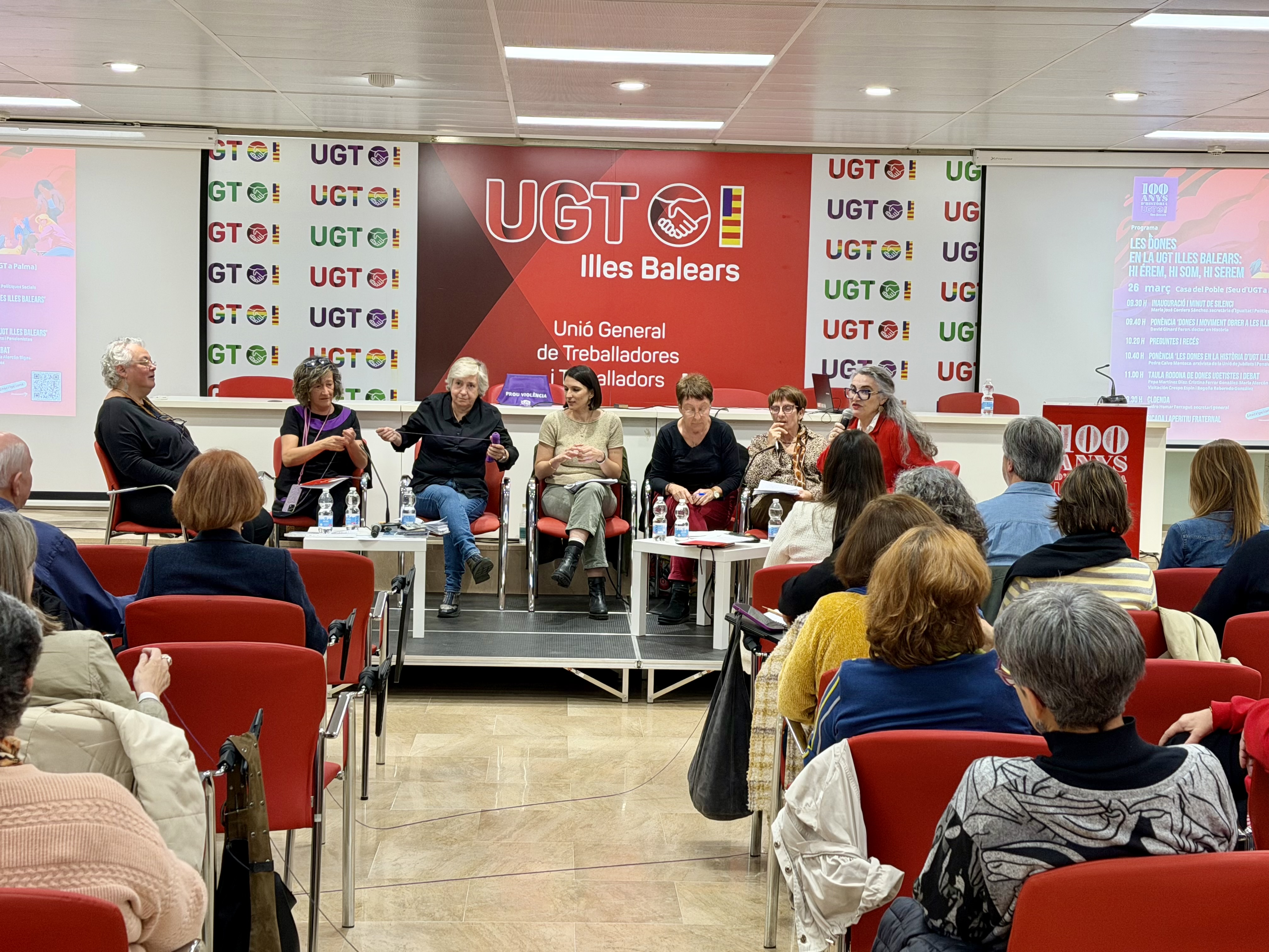 Imagen jornada ‘Las mujeres en UGT Illes Balears: estábamos, estamos y estaremos’. 