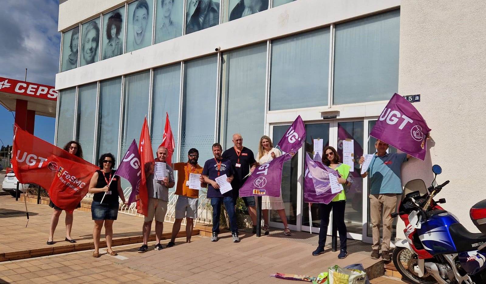 Protesta plantilla Vodafone en Palma